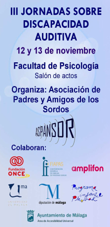 III JORNADAS DE DISCAPACIDAD AUDITIVA EN MALAGA