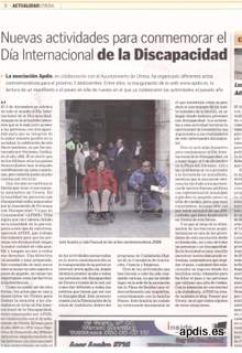 Nuevas actividades para el dia internacional de la discapacidad.El periodico de Utrera Dic09