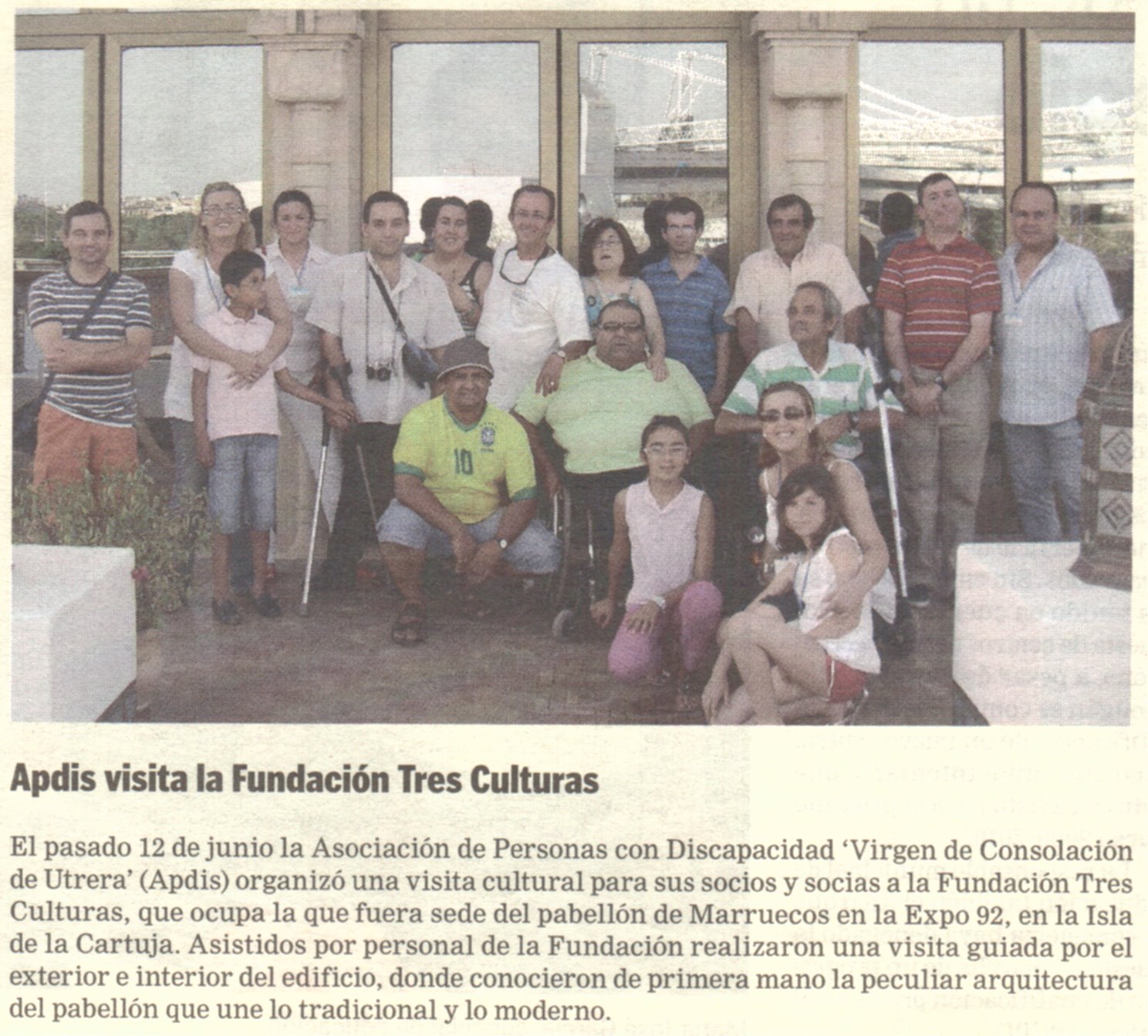 APDIS  visita la fundaciÃ³n tres culturas Utrera Ya